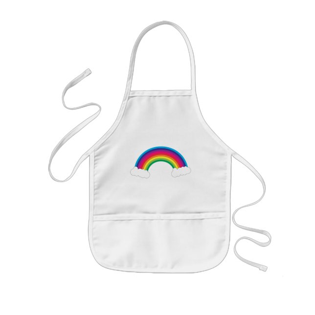 Rainbow with Clouds Kids Apron (Front)