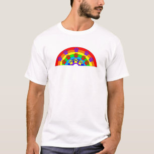 Rainbow With Dog Paw Prints T-Shirt