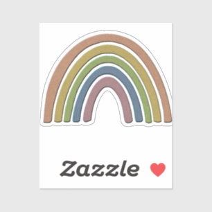 Rainbow With Faux Rustic Paper Texture