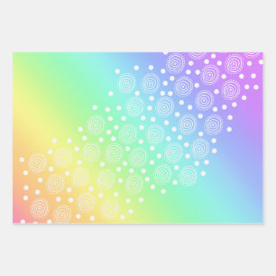 Rainbow with Fun Circles Wrapping Paper