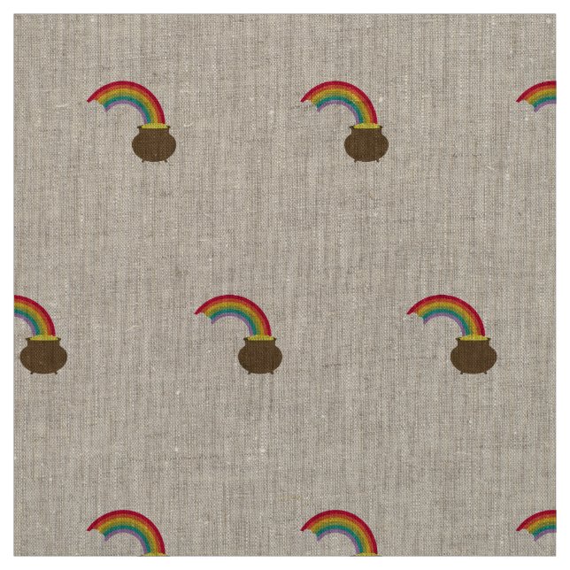 rainbow with gold fabric (Swatch)