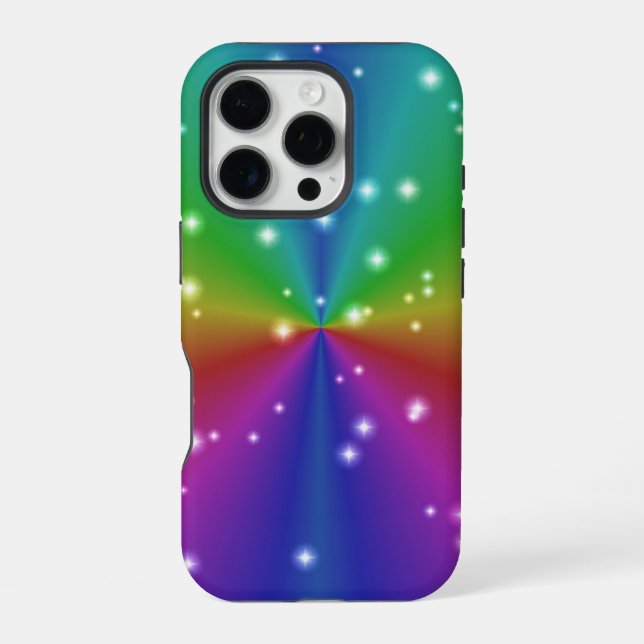 Rainbow with Stars iPhone Case (Back)
