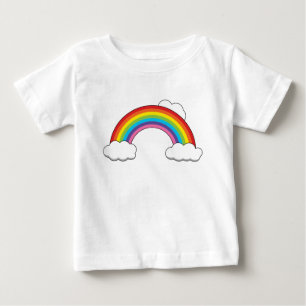 Rainbow with White Clouds Baby T-Shirt