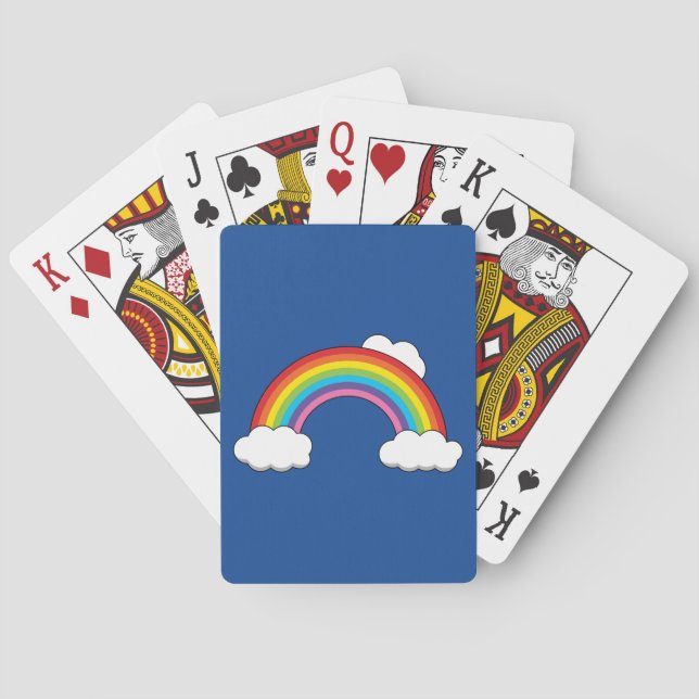Rainbow with White Clouds Playing Cards (Back)