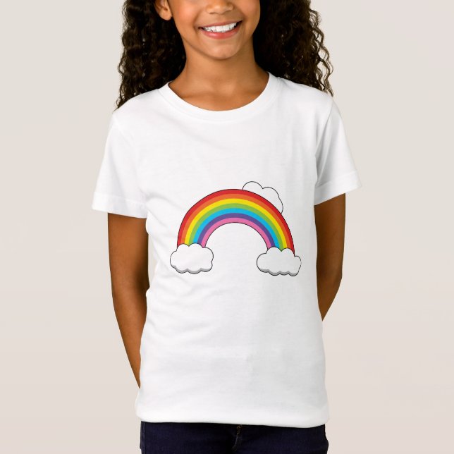 Rainbow with White Clouds T-Shirt (Front)
