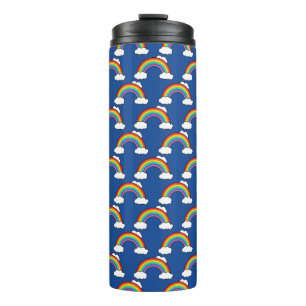 Rainbow with White Clouds Thermal Tumbler