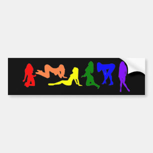 Rainbow Women gay pride Bumper Sticker