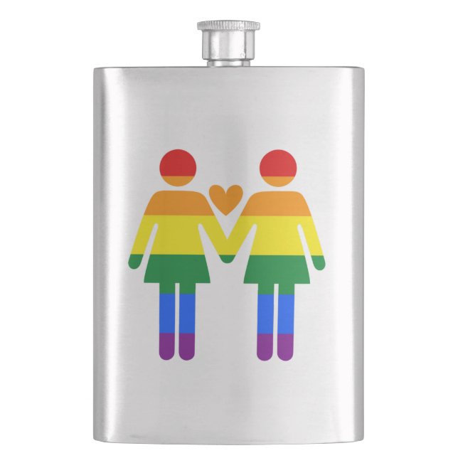 Rainbow Women Hip Flask (Front)