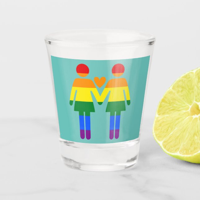 Rainbow Women Shot Glass (Front)