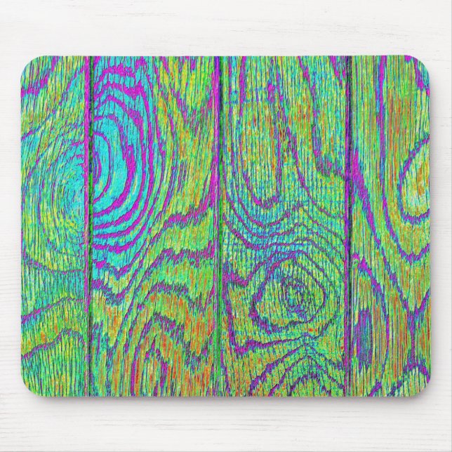 Rainbow Wood Grain Flooring Mouse Mat (Front)