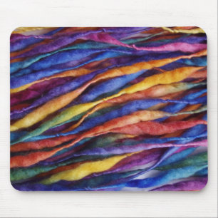rainbow wool mouse mat