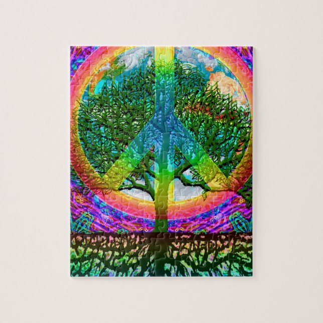 Rainbow World Peace Puzzle (Vertical)