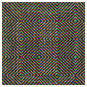 Rainbow X - Natural Linen Fabric