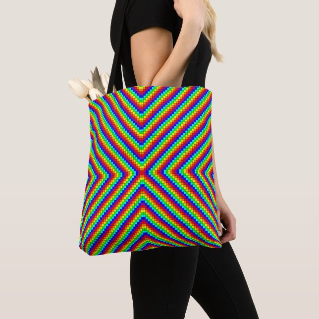 Rainbow X - Tote Bag (Close Up)