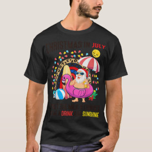 Rainbow Xmas In July Forget The Milk & Cookies, Sa T-Shirt