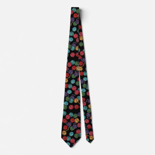 Rainbow Yarn Balls Pattern Tie