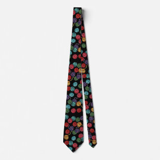 Rainbow Yarn Balls Pattern Tie