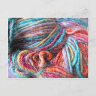 Rainbow Yarn Bundle Postcard
