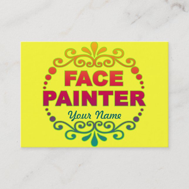 Rainbow Yellow Business Card (Front)