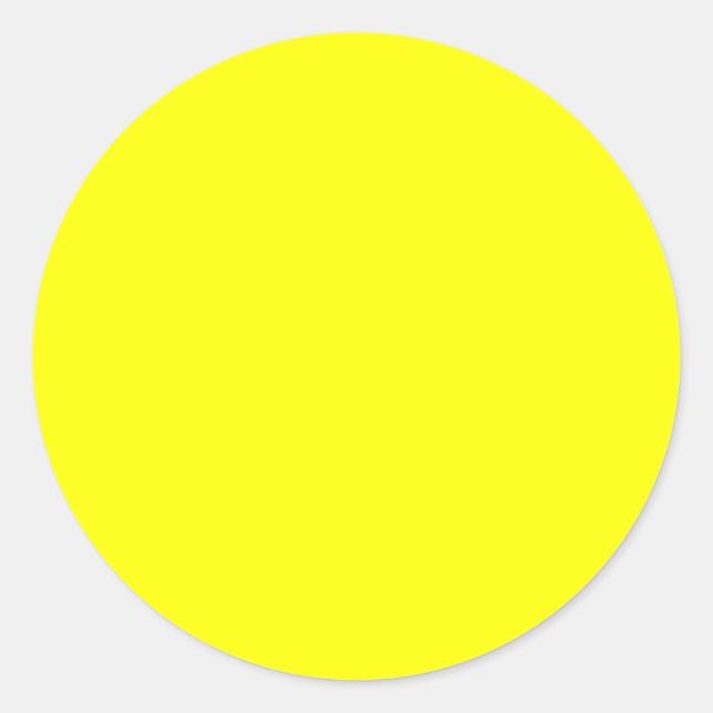 Rainbow Yellow Classic Round Sticker (Front)