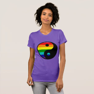 Rainbow Yin Yang LGBTQ Pride Symbol  T-Shirt
