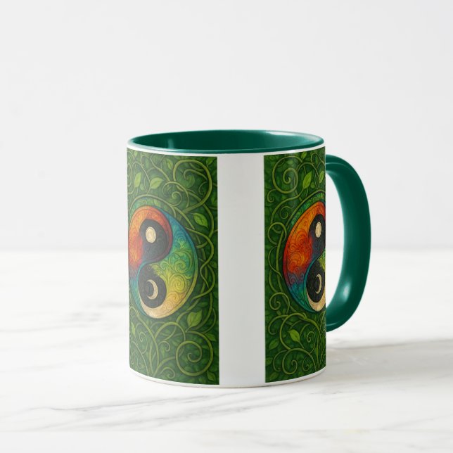 Rainbow Yin Yang Mug (Front Right)