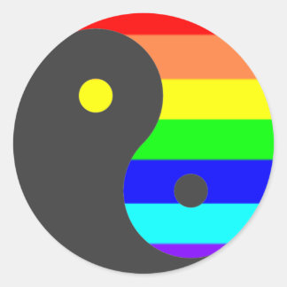 Rainbow Yin Yang Stickers