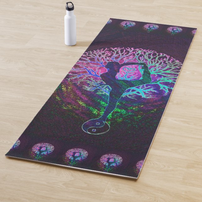 Rainbow Yoga Yin Yang Tree by Amelia Carrie Mat (In Situ)