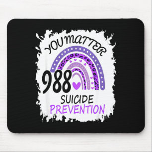 Rainbow you 988 prevention colourful band mouse mat