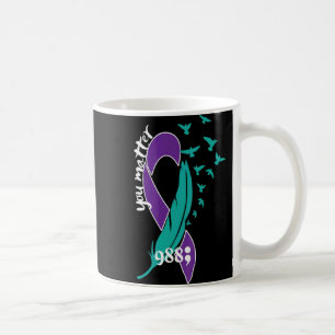 Rainbow You 988 Suicide Prevention Awarenes  Coffee Mug