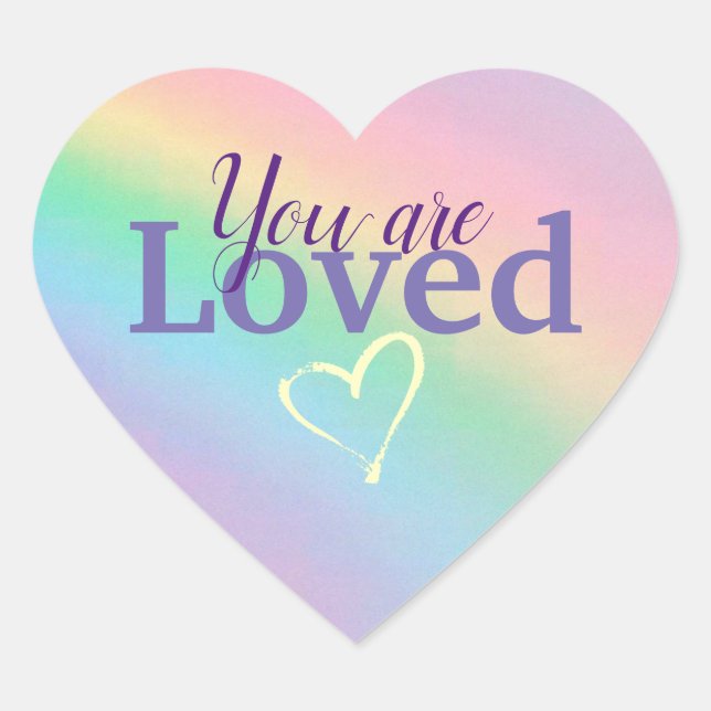 Rainbow You Are Loved Stickers (Front)