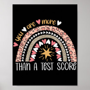 Rainbow You Are More Than A Test Score Test Day  Poster