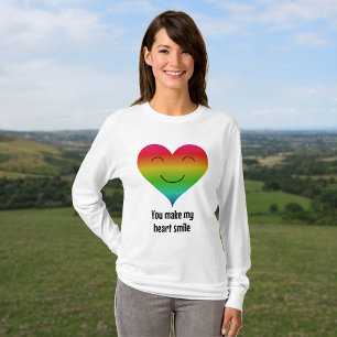 Rainbow you make my heart smile T-Shirt