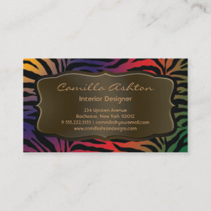 Rainbow Zebra Business Cards