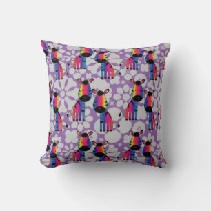 Rainbow Zebra Cushion