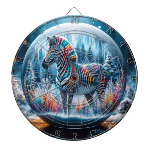 Rainbow Zebra Dartboard