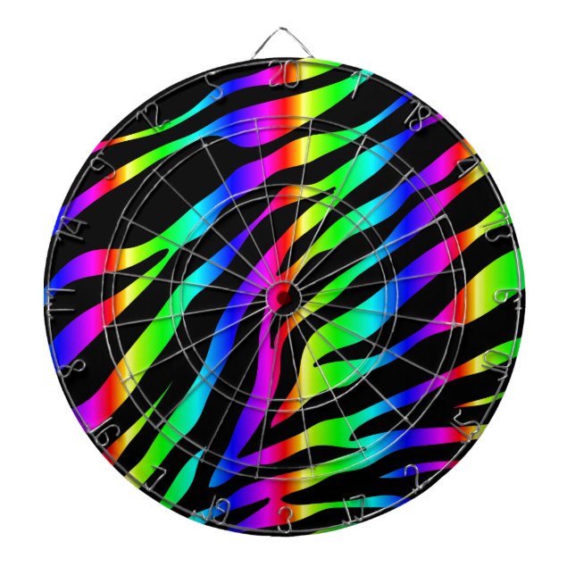 rainbow zebra dartboard (Front)