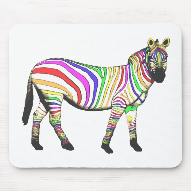 Rainbow Zebra Mouse Mat (Front)