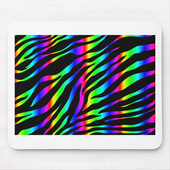 rainbow zebra mouse mat (Front)