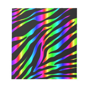 rainbow zebra notepad