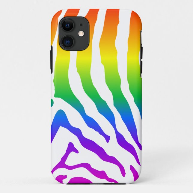 Rainbow Zebra Pattern Case-Mate iPhone Case (Back)