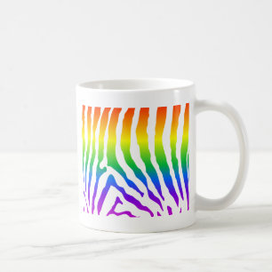 Rainbow Zebra Pattern Coffee Mug