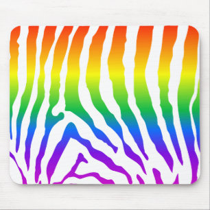 Rainbow Zebra Pattern Mouse Mat