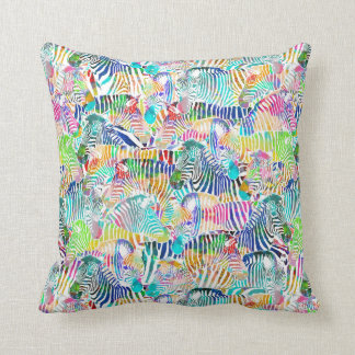 Rainbow Zebra Pillow
