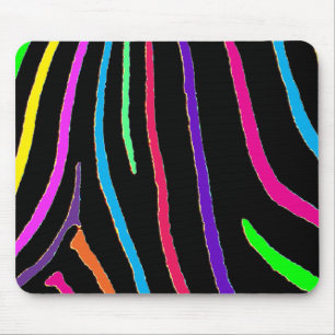 Rainbow Zebra Print Mouse Mat