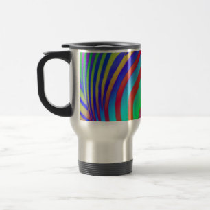 Rainbow Zebra Print Travel Mug