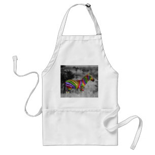 Rainbow Zebra Standard Apron