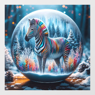 Rainbow Zebra Window Cling