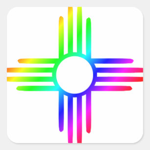 Rainbow Zia Square Sticker