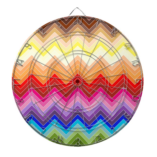 Rainbow Zig Zag Dartboard (Front)